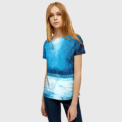 Футболка женская Хоккейная площадка, цвет: 3D-принт — фото 2