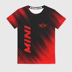 Женская футболка Mini - red gradient вертикально