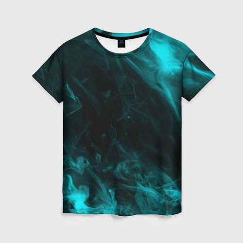 Женская футболка Neon smoke / 3D-принт – фото 1