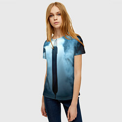 Футболка женская Боксерская груша в дыму, цвет: 3D-принт — фото 2