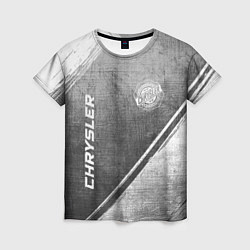 Женская футболка Chrysler - grey gradient вертикально