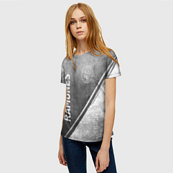 Футболка женская Ramones - grey gradient вертикально, цвет: 3D-принт — фото 2