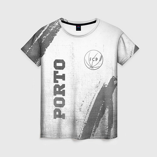 Женская футболка Porto - white gradient вертикально / 3D-принт – фото 1