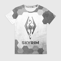 Женская футболка Skyrim - white gradient