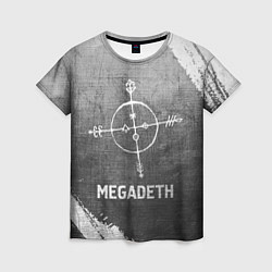 Женская футболка Megadeth - grey gradient