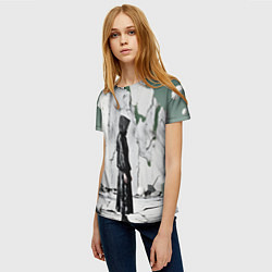 Футболка женская Человек в капюшоне, цвет: 3D-принт — фото 2