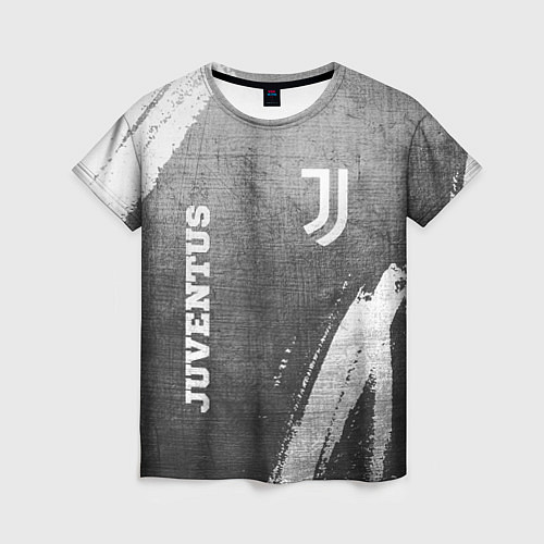 Женская футболка Juventus - grey gradient вертикально / 3D-принт – фото 1