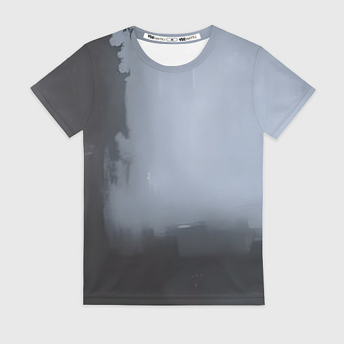 Женская футболка Абстракция с серым и черным / 3D-принт – фото 1