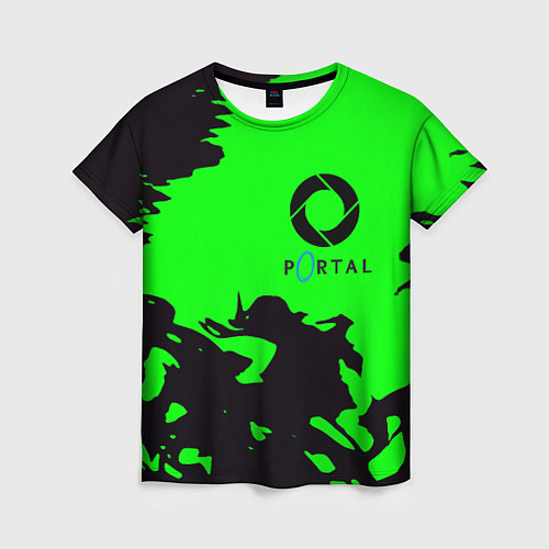 Женская футболка Portal черный дым / 3D-принт – фото 1