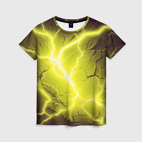 Женская футболка Color yellow black / 3D-принт – фото 1