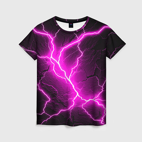 Женская футболка The color is pink and black / 3D-принт – фото 1