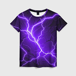 Футболка женская Color purple black, цвет: 3D-принт