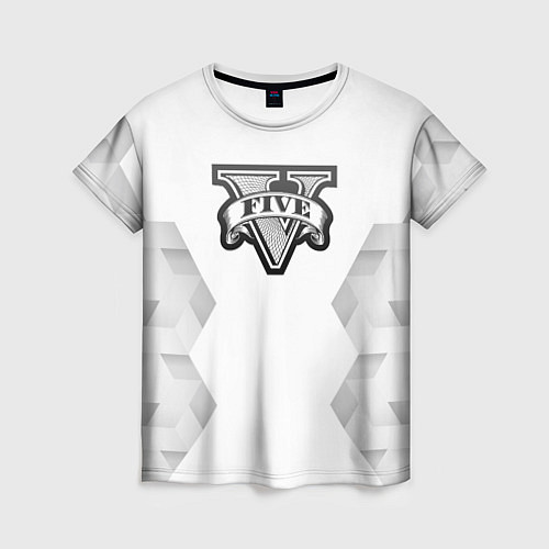Женская футболка GTA white poly / 3D-принт – фото 1