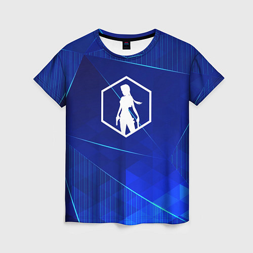 Женская футболка Tomb Raider blue poly / 3D-принт – фото 1