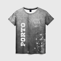 Женская футболка Porto - grey gradient вертикально