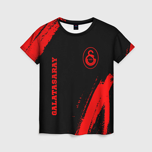Женская футболка Galatasaray - red gradient вертикально / 3D-принт – фото 1