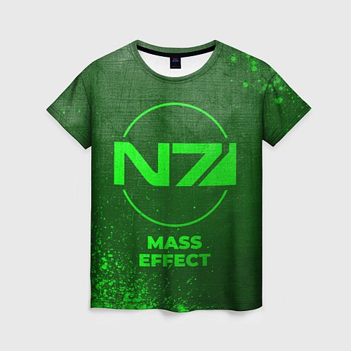 Женская футболка Mass Effect - green gradient / 3D-принт – фото 1
