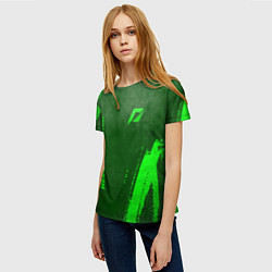 Футболка женская Need for Speed - green gradient вертикально, цвет: 3D-принт — фото 2