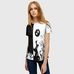 Футболка женская BMW black fire, цвет: 3D-принт — фото 2