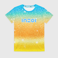 Женская футболка Inzoi лого и блестки