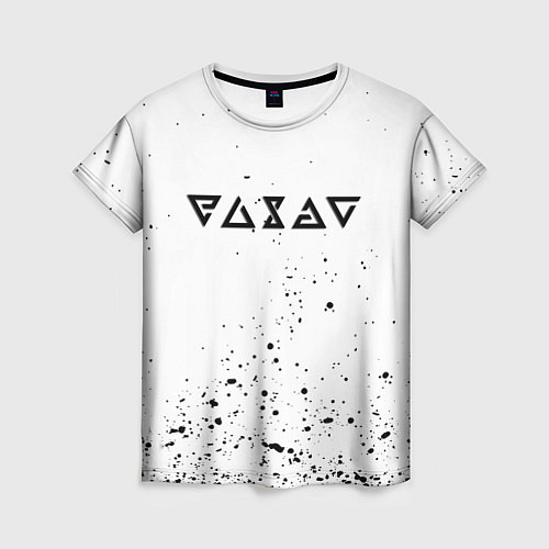 Женская футболка Ведьмак брызги красок / 3D-принт – фото 1