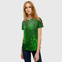 Футболка женская Ramones - green gradient вертикально, цвет: 3D-принт — фото 2