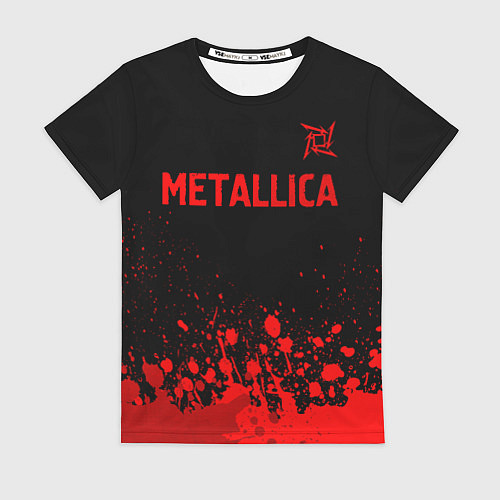 Женская футболка Metallica - red gradient посередине / 3D-принт – фото 1