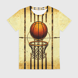 Женская футболка Кольцо с баскетбольным мячом