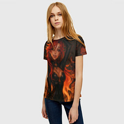 Футболка женская Горячая пиро архонт Мавуика - Genshin Impact, цвет: 3D-принт — фото 2