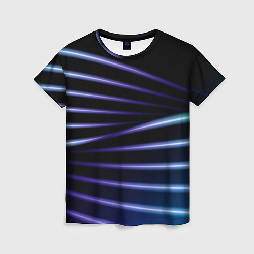 Женская футболка Color black blue / 3D-принт – фото 1