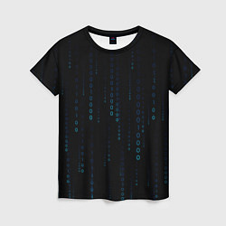 Футболка женская Color black blue, цвет: 3D-принт
