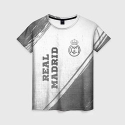 Женская футболка Real Madrid - white gradient вертикально