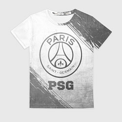 Женская футболка PSG - white gradient