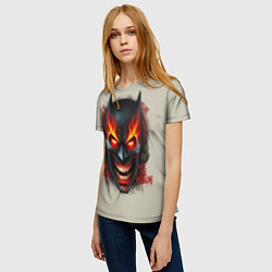 Футболка женская Огенный Бэтмент, цвет: 3D-принт — фото 2