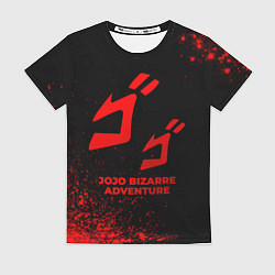 Футболка женская JoJo Bizarre Adventure - red gradient, цвет: 3D-принт