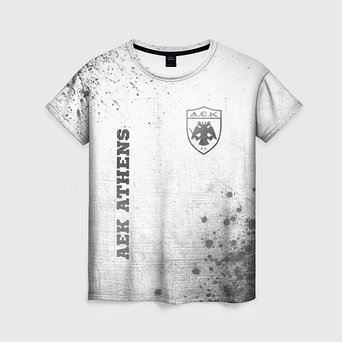 Женская футболка AEK Athens - white gradient вертикально / 3D-принт – фото 1