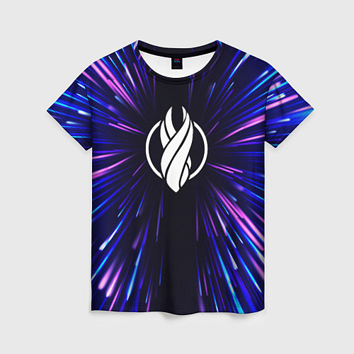 Женская футболка Dead Space neon energy / 3D-принт – фото 1