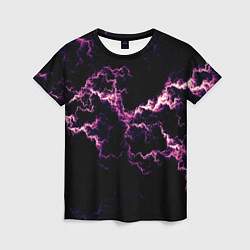 Женская футболка Lightning pink glow
