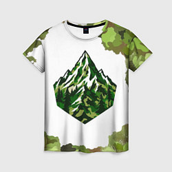 Футболка женская Камуфляж альпениста, цвет: 3D-принт