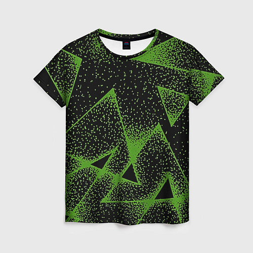 Женская футболка Triangles with dots / 3D-принт – фото 1