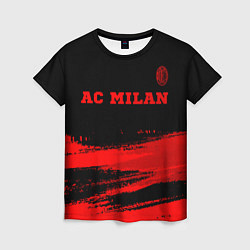 Женская футболка AC Milan - red gradient посередине