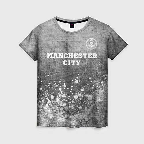 Женская футболка Manchester City - grey gradient посередине / 3D-принт – фото 1
