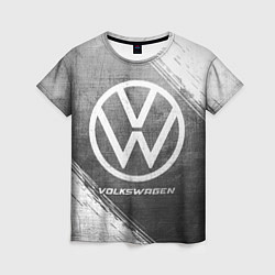 Женская футболка Volkswagen - grey gradient