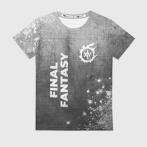 Женская футболка Final Fantasy - grey gradient вертикально / 3D-принт – фото 1