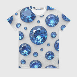 Футболка женская Россыпь сапфиров, цвет: 3D-принт