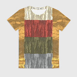 Футболка женская Цветной узор абстрактная графика, цвет: 3D-принт