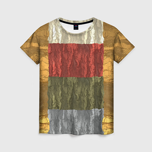 Женская футболка Цветной узор абстрактная графика / 3D-принт – фото 1