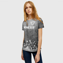 Футболка женская Genesis - grey gradient посередине, цвет: 3D-принт — фото 2
