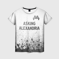 Футболка женская Asking Alexandria - white gradient посередине, цвет: 3D-принт