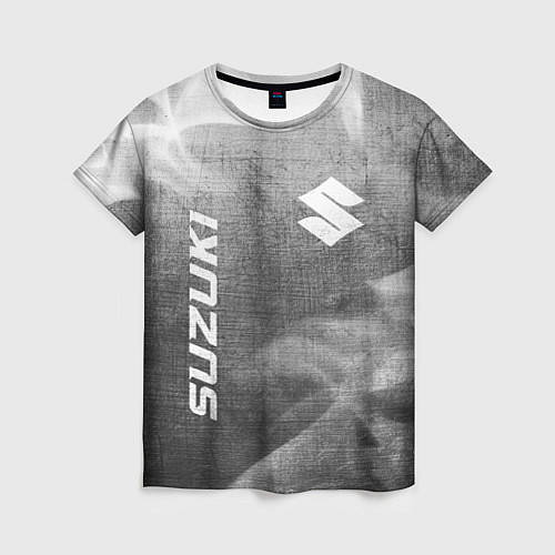 Женская футболка Suzuki - grey gradient вертикально / 3D-принт – фото 1